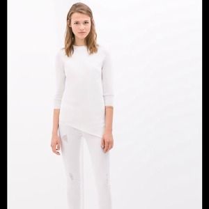 Zara: sweater with asymmetric hem