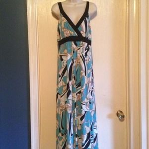 Hawaiian print maxi dress