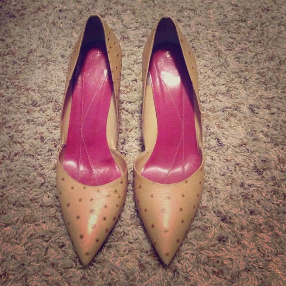 Kate Spade, ostrich leather pumps