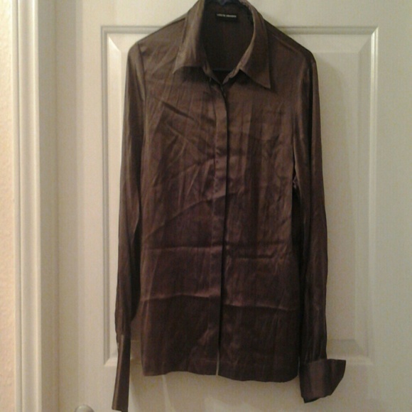 *DONATED* Chocolate brown button up shirt