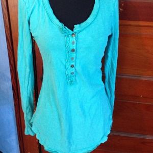 Free people thermal with lace cuffs