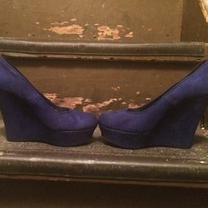 Royal Blue Wedges