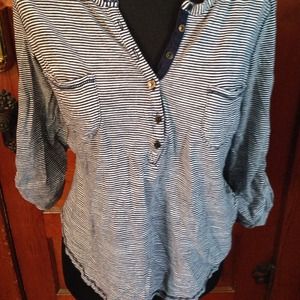 Lucky brand striped top size small