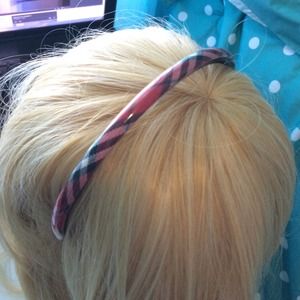 Simple red plaid headband