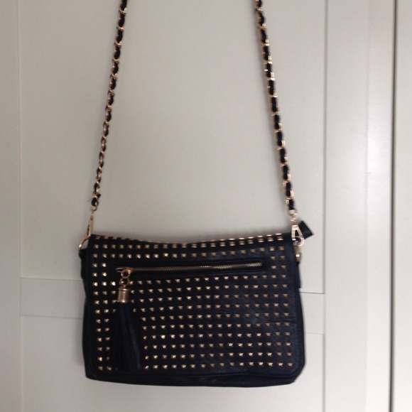 Black and Gold Studded Bag