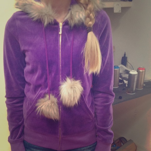 Juicy couture velour zip up hoodie