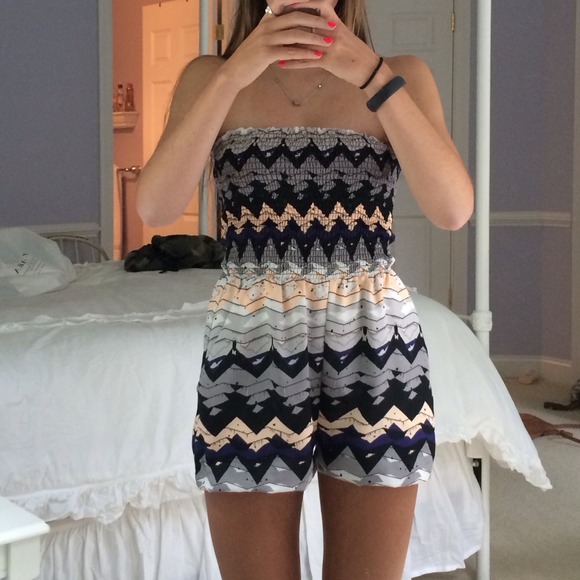 Boho print romper