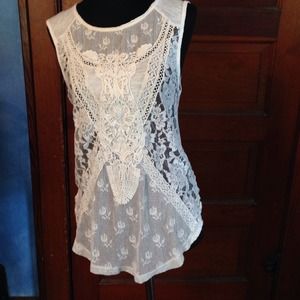 Lace free people tank top