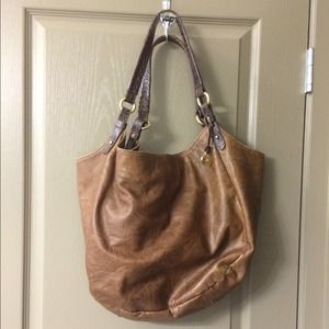 Brahmin Brown Leather Hobo Bag