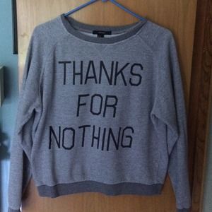 Thanks for nothing sweater