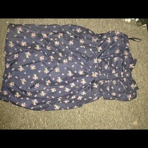 Floral strappless dress