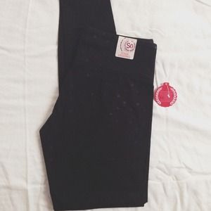 Black Polka Dot Yoga Leggings