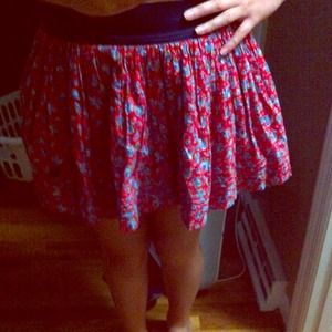 Floral flowy skirt