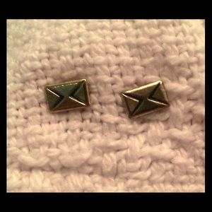 Gold Colored Envelope Earrings