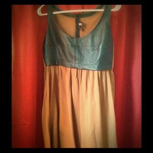 Faux leather bustier empire waist, UO