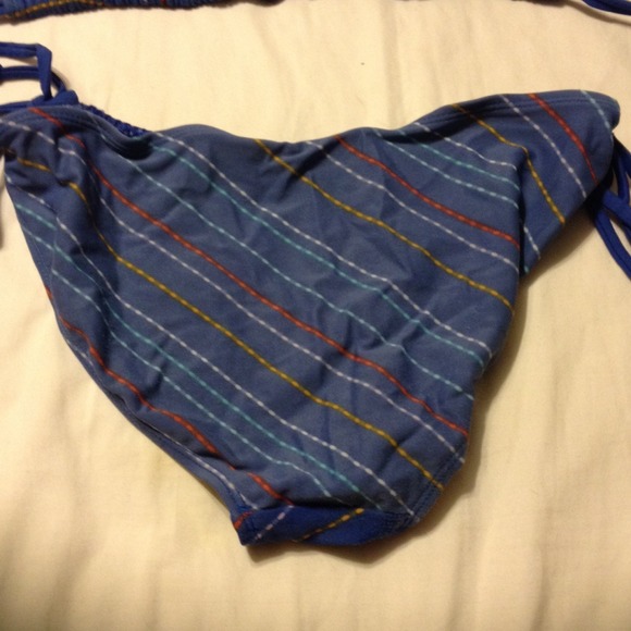 Adorable blue striped bikini! - Picture 2 of 2
