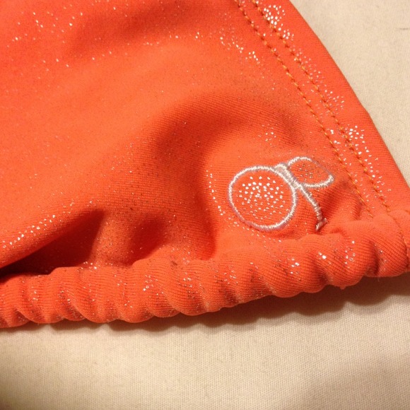Adorable sparkly orange OP bikini! - Picture 2 of 2