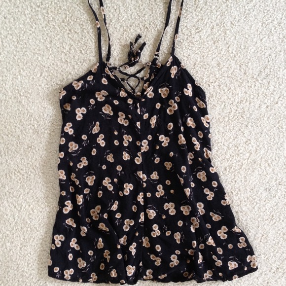 RARE Brandy Melville Lattice Sunflower Dress - Picture 1 of 3