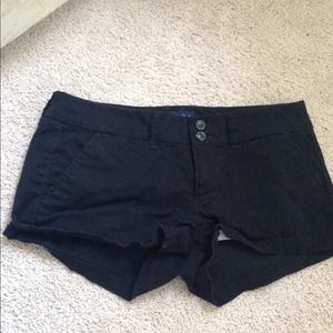 Black shorts.