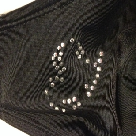 Adorable black bikini top with a sequence heart! - Picture 2 of 2