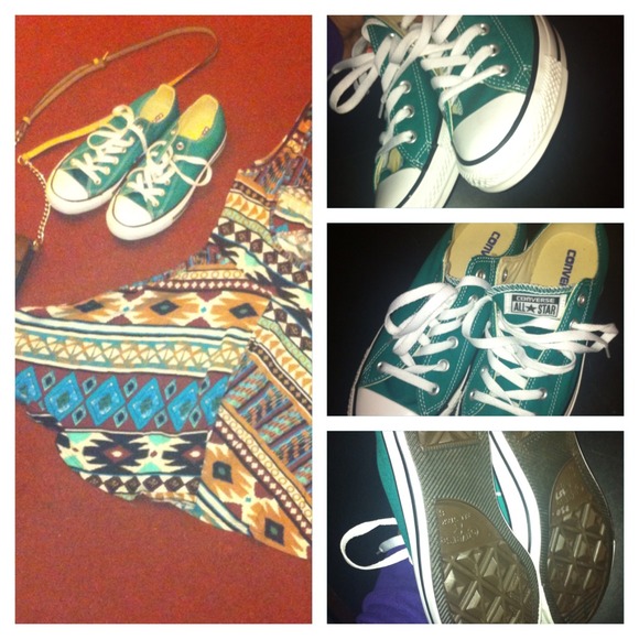 Turquoise Converse All Star👗$20