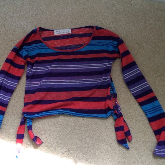 Cropped striped sweater