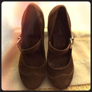 Brown Suede Mary-Janes
