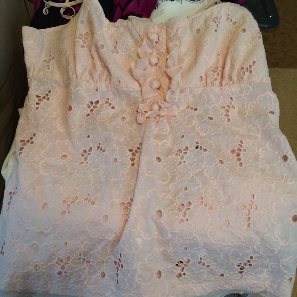 Juicy Couture Pink Eyelet Tank LIKE NEW - Picture 1 of 3