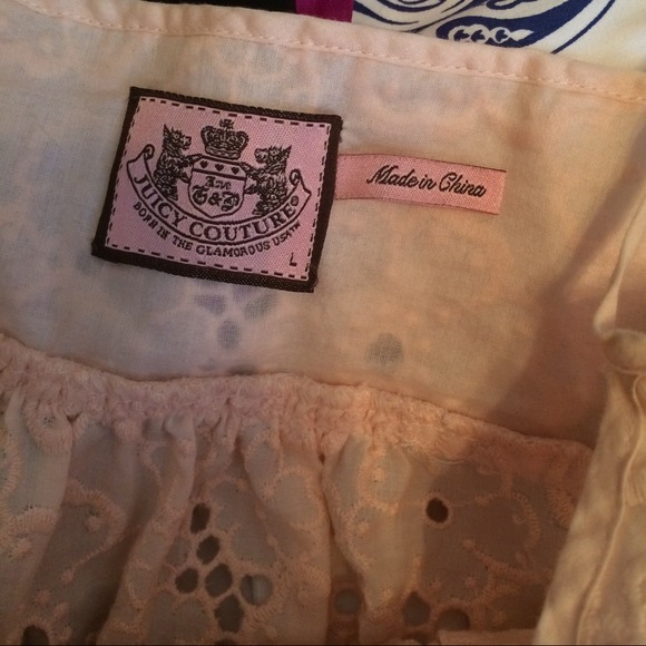 Juicy Couture Pink Eyelet Tank LIKE NEW - Picture 3 of 3