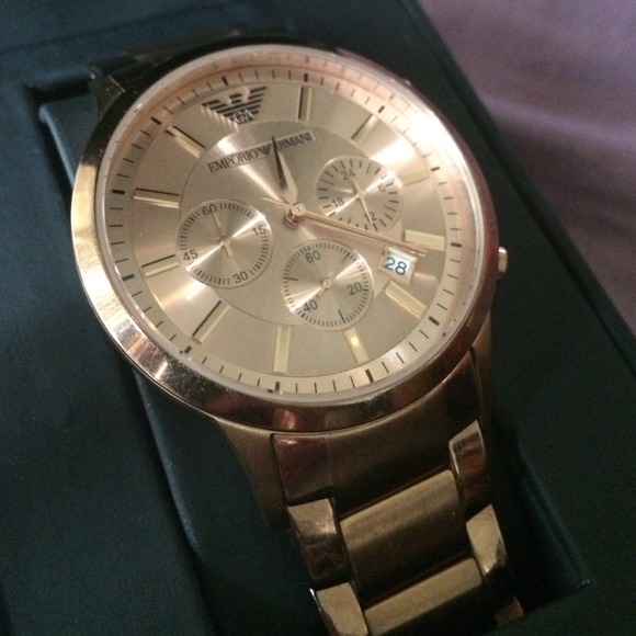 Emporio Armani Rose Gold Watch w/ box & all links