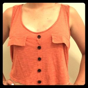 Burnt orange crop top