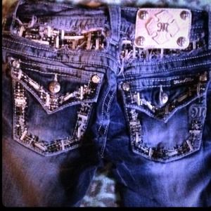 MISS ME Bling embellished bootcut jeans NWOT