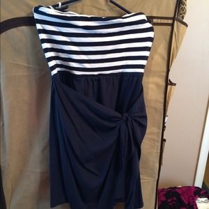 DKNY nautical strapless dress Size Large