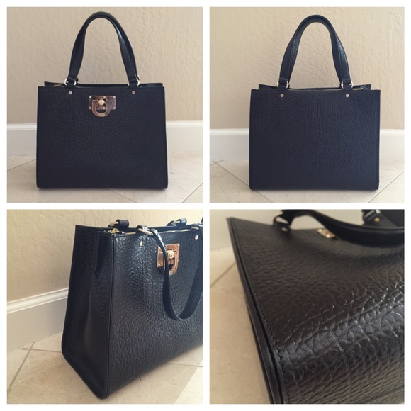 ⬇️REDUCED⬇️ DKNY Black Pebbled Leather Handbag - Picture 2 of 4