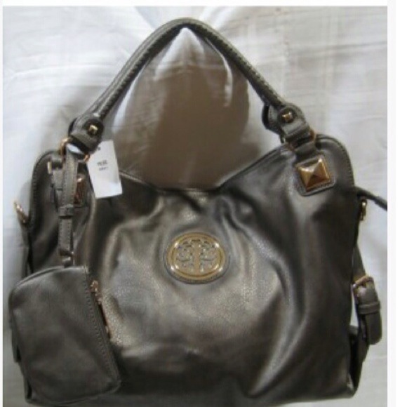Grey tote hand bag