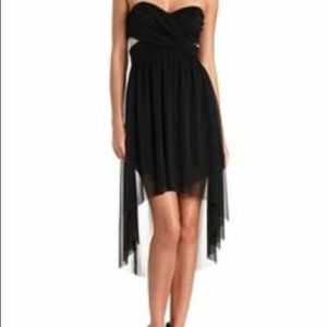 High-low black dress