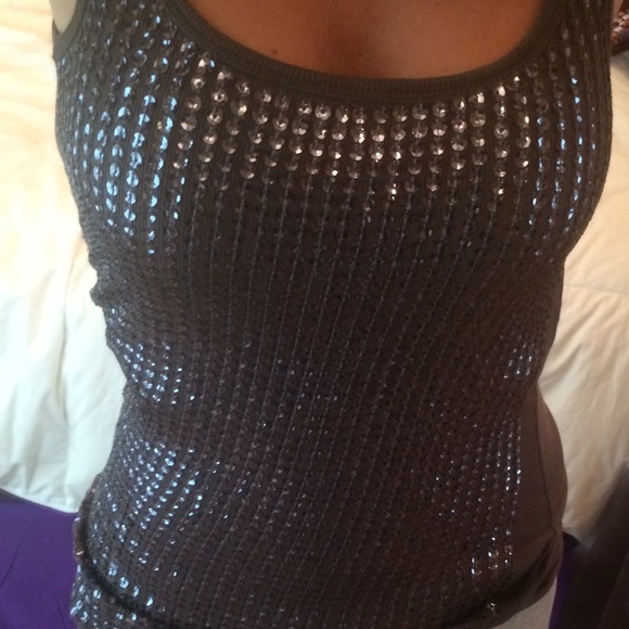 Armani exchange sequence front tank top