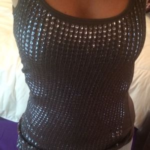 Armani exchange sequence front tank top