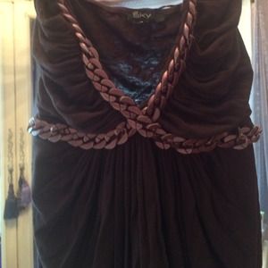 Sky halter bronze top