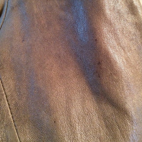 Andrew Marc Brown Leather Jacket Size L - Picture 3 of 4