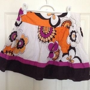 Flower groovy summer skirt