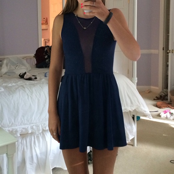 Blue flowy dress