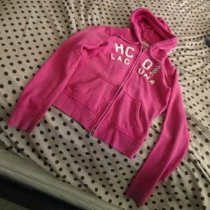 Pink hollister jacket