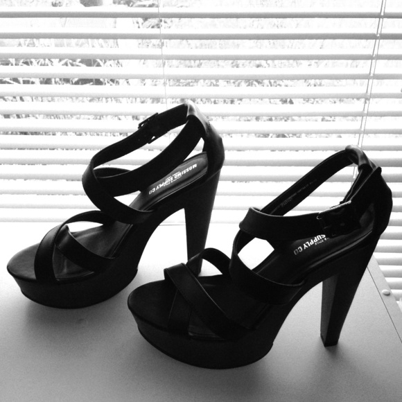 Target black strappy heels