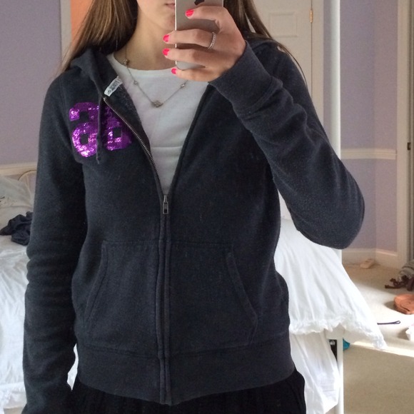 Pink zip up sweatshirt