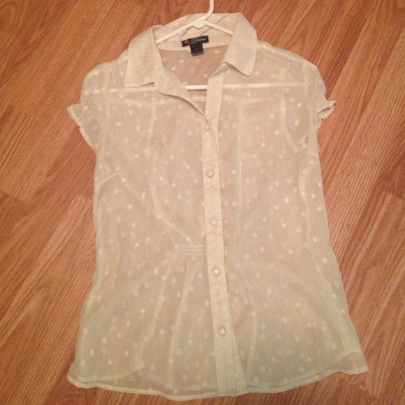 White chiffon shirt!