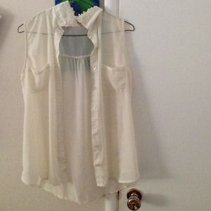 White see through shirt