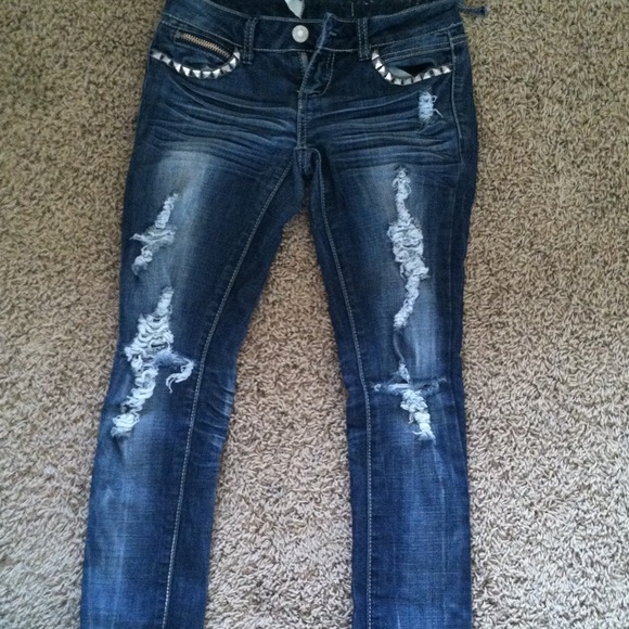 distressed jeans