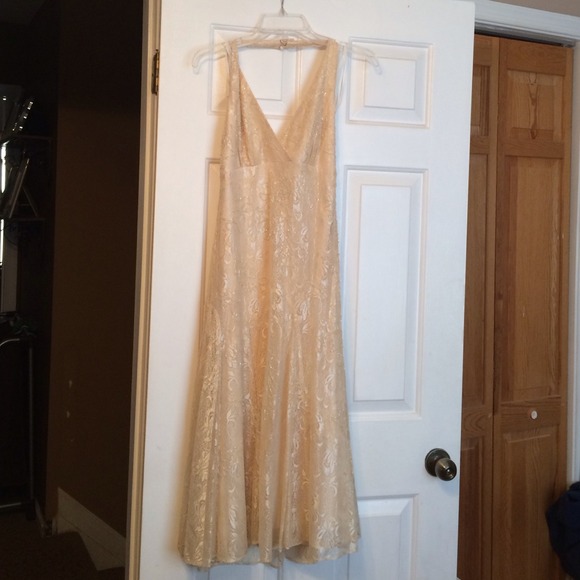 Jones New York Champagne Beaded Dress Size 8