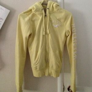 Yellow hollister jacket